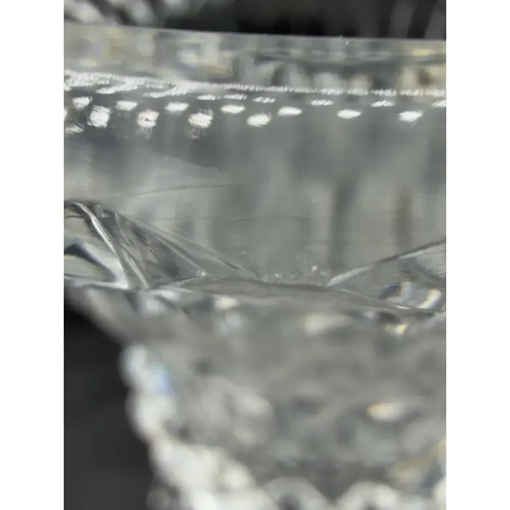Vintage Val St Lambert Crystal Medici Vase Belgium Pedestal Urn 9.25” Label